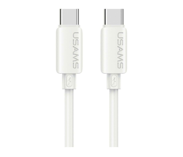 USAMS Kabe 60W 3A Silicone Fast Charging USB-C do USB-C biały - 1569019 - zdjęcie
